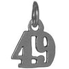Sterling Silver Pendant #'s 30-49,Small Numerals for Celebrating All Occasions; Anniversary, Birthdays