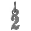 Sterling Silver Pendant 1-9 & 00-09 Small Numerals for Celebrating All Occasions; Anniversary, Birthdays