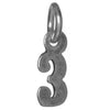 Sterling Silver Pendant 1-9 & 00-09 Small Numerals for Celebrating All Occasions; Anniversary, Birthdays