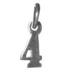 Sterling Silver Pendant 1-9 & 00-09 Small Numerals for Celebrating All Occasions; Anniversary, Birthdays