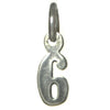 Sterling Silver Pendant 1-9 & 00-09 Small Numerals for Celebrating All Occasions; Anniversary, Birthdays