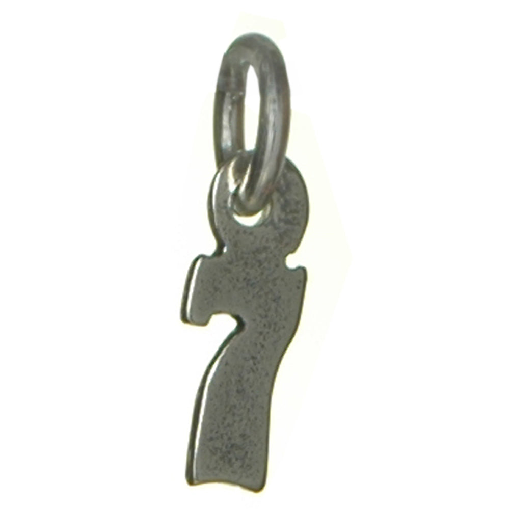 Sterling Silver Pendant 1-9 & 00-09 Small Numerals for Celebrating All Occasions; Anniversary, Birthdays
