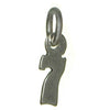 Sterling Silver Pendant 1-9 & 00-09 Small Numerals for Celebrating All Occasions; Anniversary, Birthdays