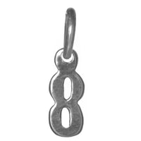 Sterling Silver Pendant 1-9 & 00-09 Small Numerals for Celebrating All Occasions; Anniversary, Birthdays