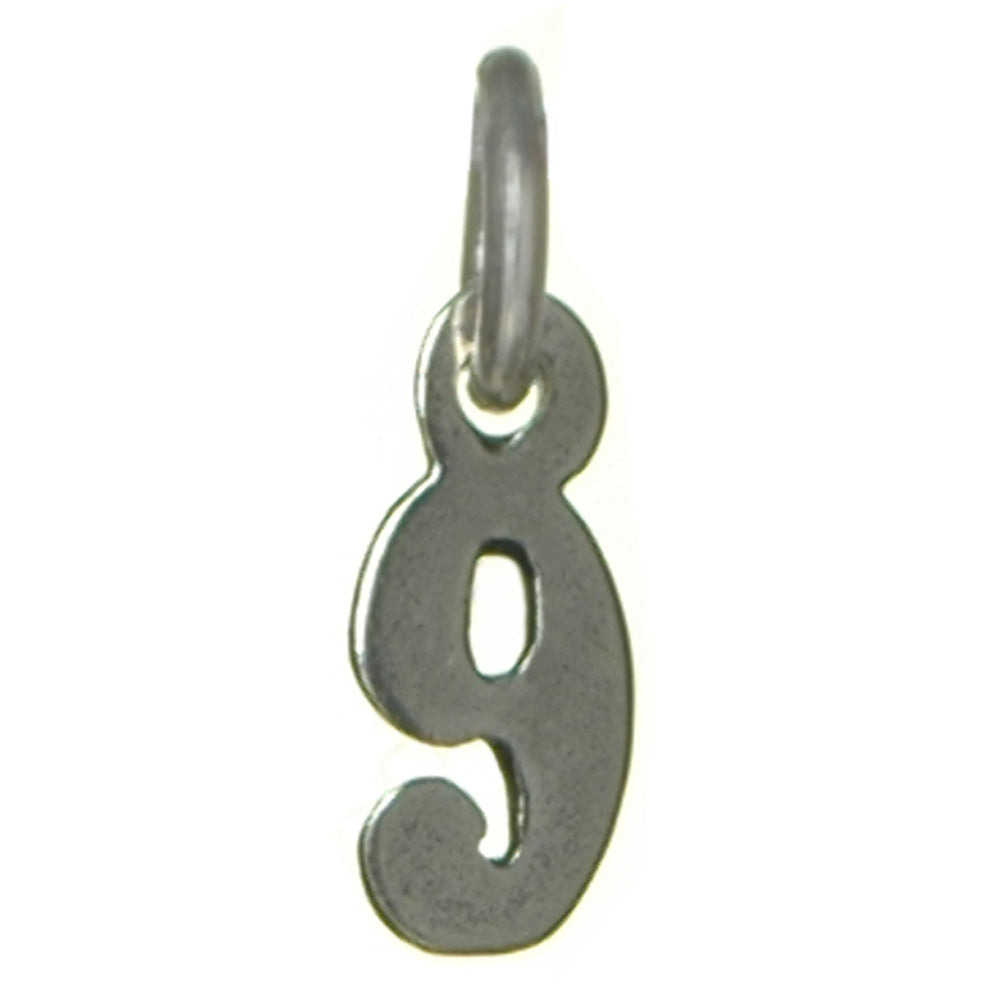 Sterling Silver Pendant 1-9 & 00-09 Small Numerals for Celebrating All Occasions; Anniversary, Birthdays