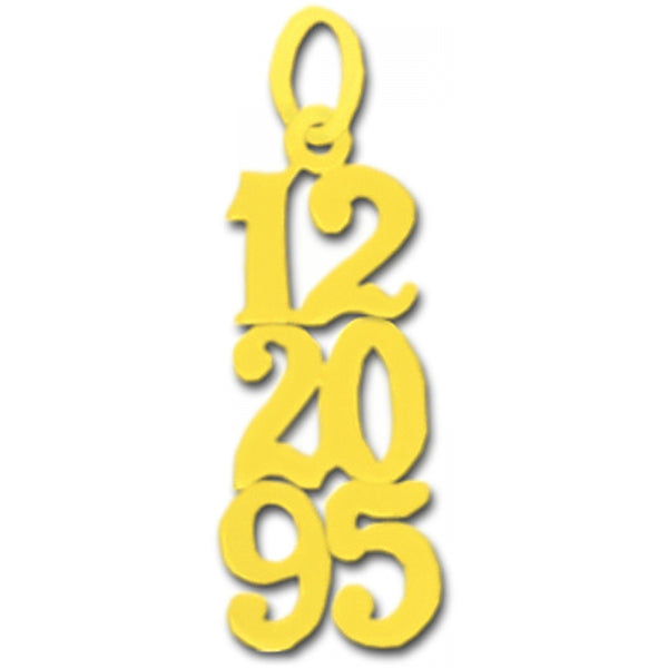 14k Gold Pendant, Custom Dates Celebrating All Occasions; Recovery, Anniversary, Birthdays