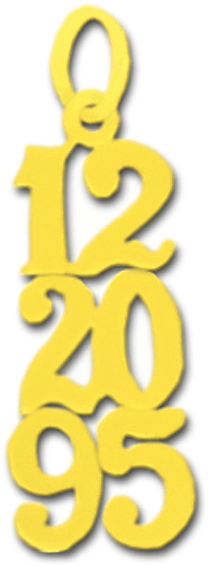 14k Gold Pendant, Custom Dates Celebrating All Occasions; Recovery, Anniversary, Birthdays