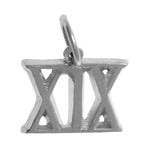 Sterling Silver Pendant, Small Roman Numerals for Celebrating All Occasions; Anniversary, Birthdays