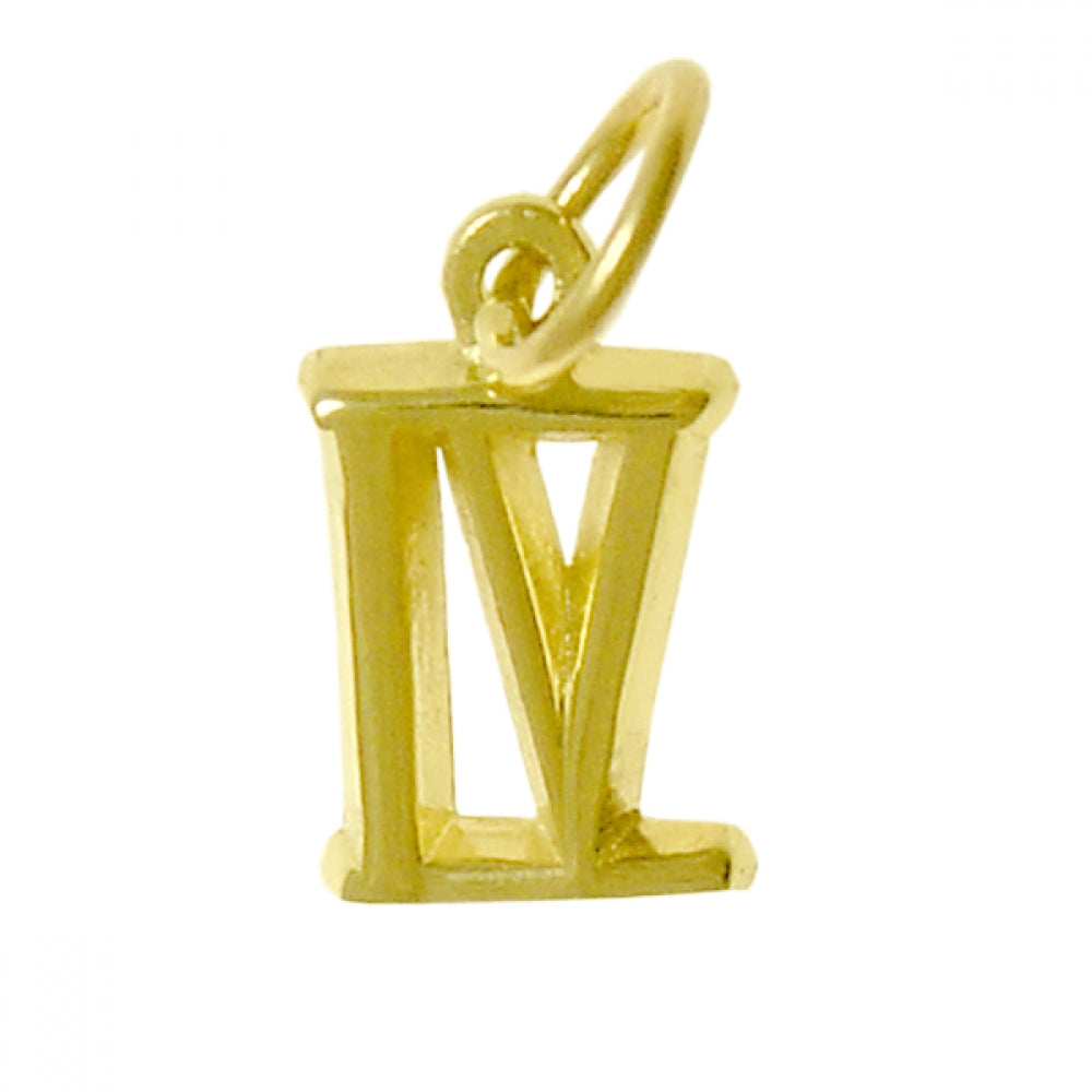 14k Gold Pendant, Small Roman Numerals for Celebrating All Occasions; Anniversary, Birthdays
