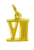 14k Gold Pendant, Small Roman Numerals for Celebrating All Occasions; Anniversary, Birthdays