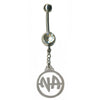 Sterling Silver Body Jewelry,  "NA " Initials