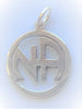 Sterling Silver Pendant, Narcotics Anonymous NA Initials Pendant