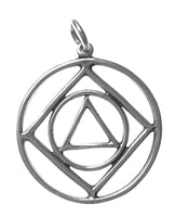 Alcoholics Anonymous (AA) & Narcotics Anonymous (NA) Dual Symbol Pendant Sterling Silver Pendant