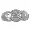 Sterling Silver Ring, Alcoholics Anonymous AA Symbol