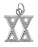 Sterling Silver Pendant, Roman Numerals for Celebrating All Occasions; Anniversary, Birthdays