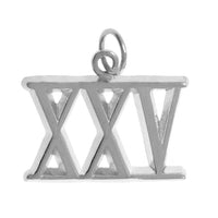 Sterling Silver Pendant, Roman Numerals for Celebrating All Occasions; Anniversary, Birthdays