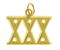 14k Gold Pendant, Roman Numerals for Celebrating All Occasions; Anniversary, Birthdays