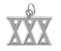 Sterling Silver Pendant, Roman Numerals for Celebrating All Occasions; Anniversary, Birthdays