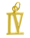 14k Gold Pendant, Roman Numerals for Celebrating All Occasions; Anniversary, Birthdays