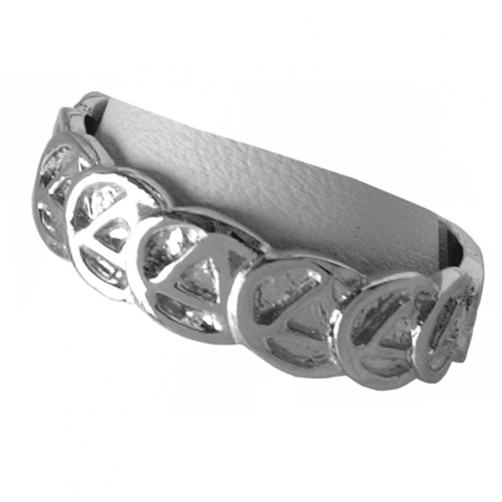Sterling Silver Ring with Continuous Alcoholics Anonymous AA Symbol Circle Triangle Band