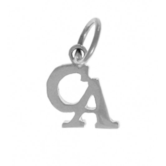 Cocaine Anonymous Pendant, Sterling Silver, Small "CA" Initials