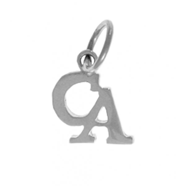 Cocaine Anonymous Pendant, Sterling Silver, Small "CA" Initials