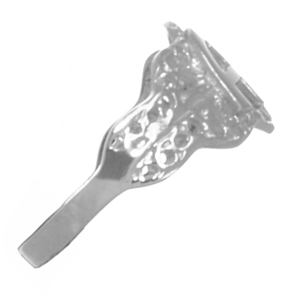 Sterling Silver Ring, Narcotics Anonymous NA Initial Filigree Style