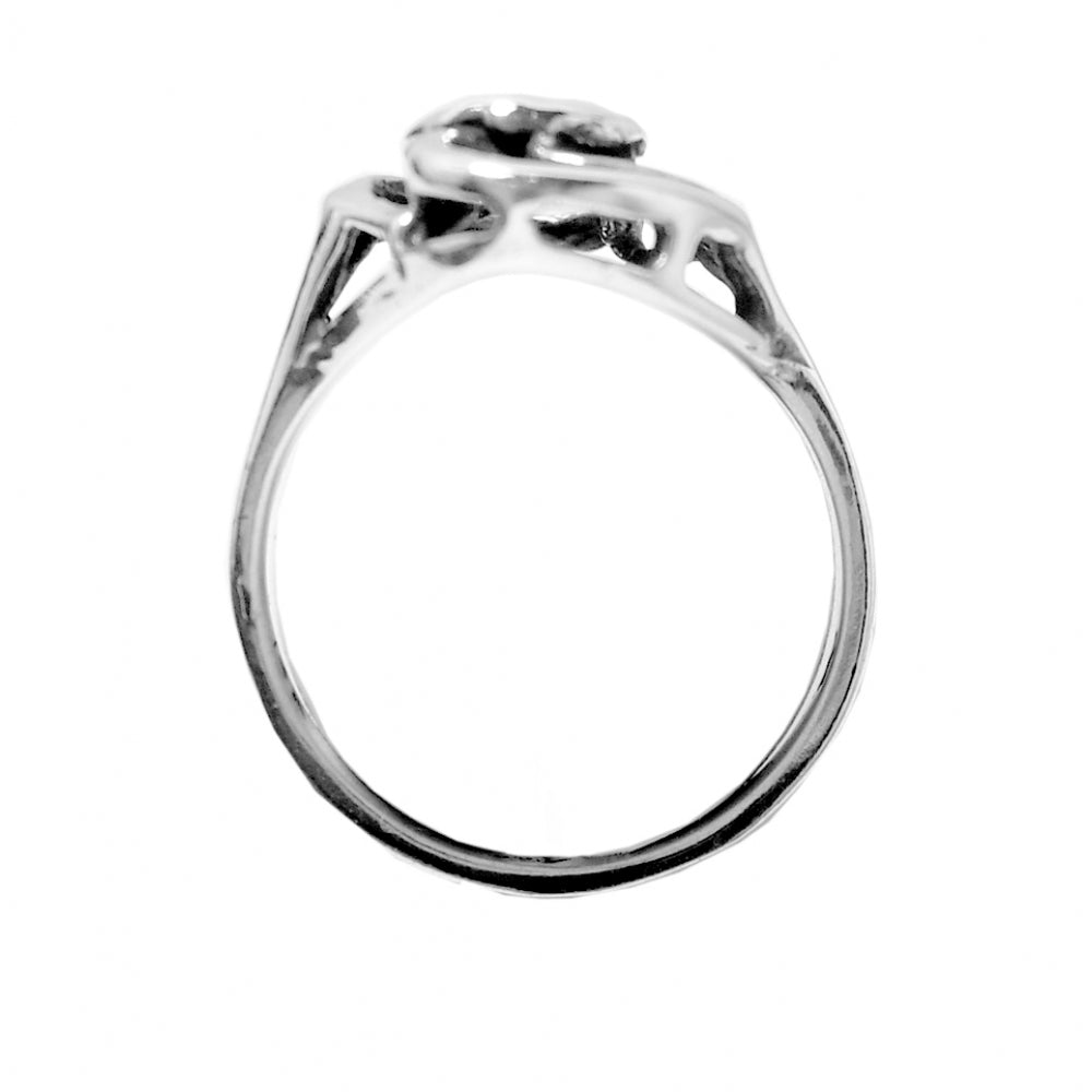 Sterling Silver Ring, Narcotics Anonymous NA Symbol with a Swirl Style Design