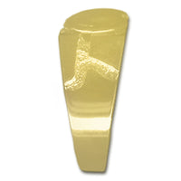 14k gold Ring,  Rectangular Ravine Textured Style Men's Narcotics Anonymous NA Symbol