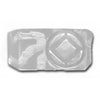Sterling Silver Ring Rectangular Ravine Textured Style Men's Narcotics Anonymous NA Symbol