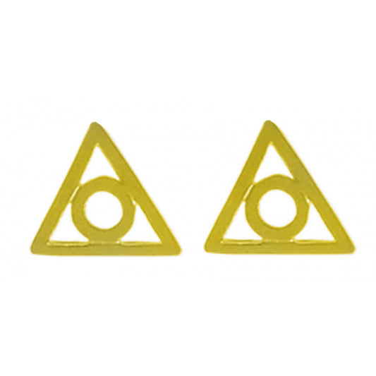 14k Gold Stud Earrings, Family Recovery Symbol