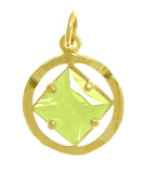 14k Gold Pendant, Narcotics Anonymous NA Symbol with 12 Different Birthstones