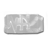 Sterling Silver Ring Rectangular Ravine Textured Style Men's Narcotics Anonymous NA Initial