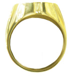 14k Gold Mens Ring, Alcoholics Anonymous AA Symbol with a Circle of 18-20pt. Diamonds
