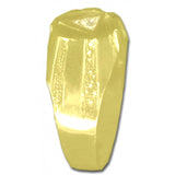 14k Gold Mens Signet Ring, Alcoholics Anonymous AA Symbol with 1-10pt. Diamond in the center of the Triangle