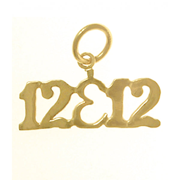 14k Gold, Sayings Pendant, "12&12"