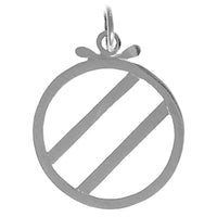 Sterling Silver Pendant Over Eaters Anonymous (OA) Symbol, Medium Size