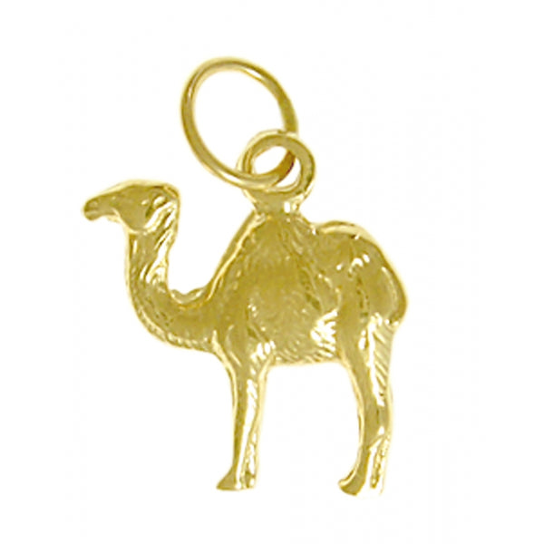 14k Gold Pendant, Adorable Camel "Can go 24 Hours without a Drink"