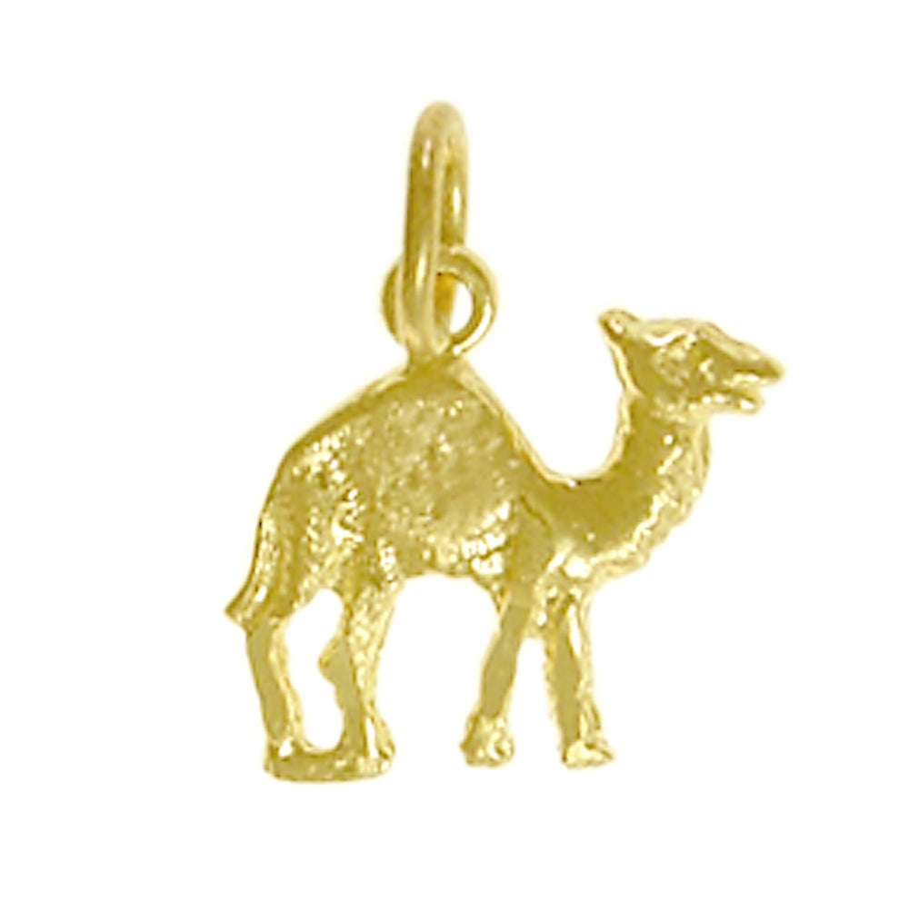 14k Gold Pendant, Adorable Camel "Can Go 24 Hours Without A Drink"