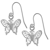 Sterling Silver Earrings, Beautiful Small Butterfly