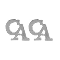Sterling Silver Stud Earrings, Cocaine Anonymous, "CA" Initials