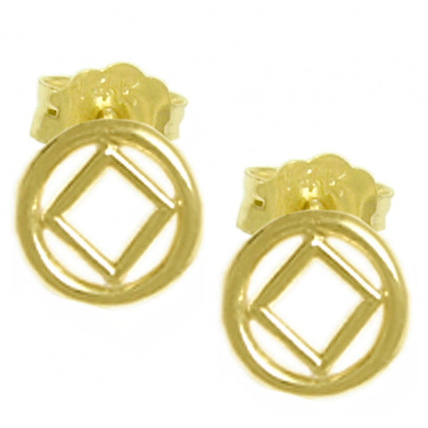 14k Narcotics Anonymous NA Symbol Earrings