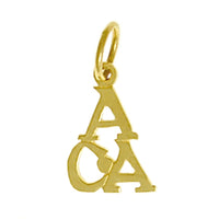14k Gold Pendant Adult Children of Alcoholics (ACOA) Pendant, "ACA" Initials