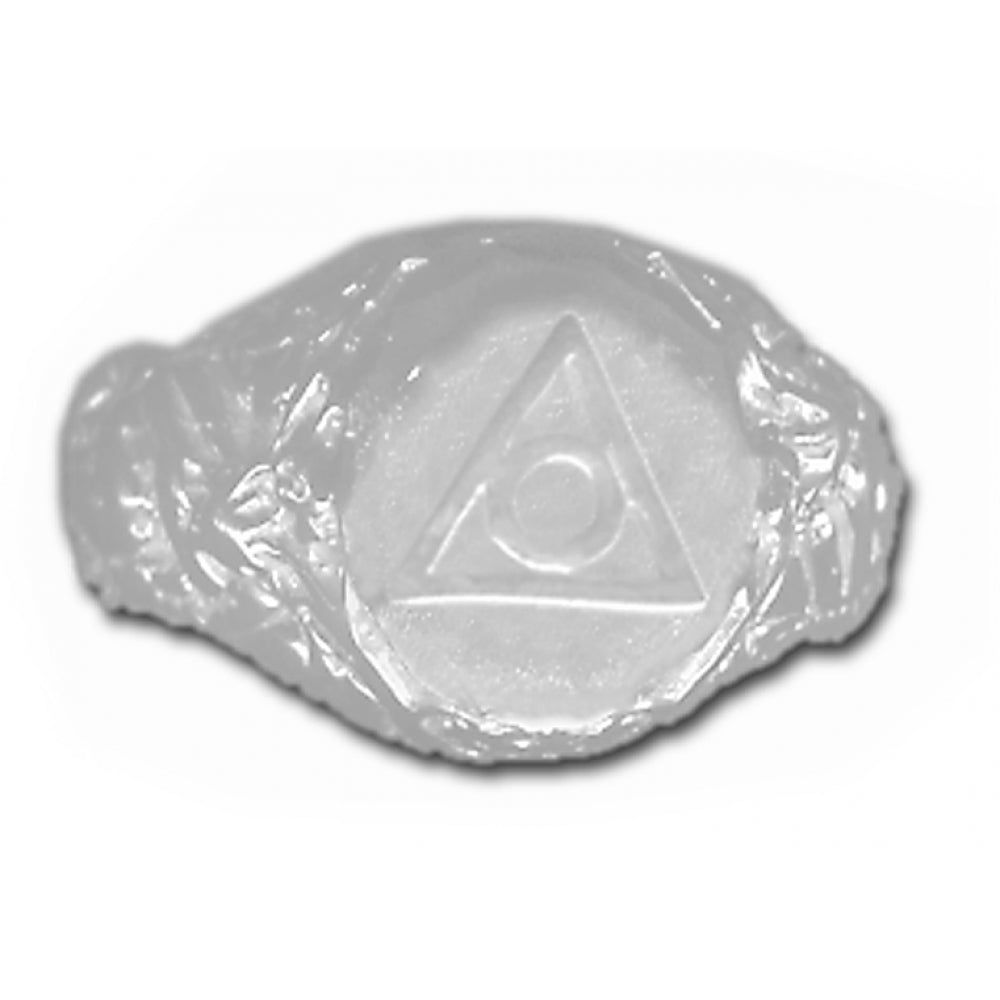 Sterling Silver Ring, Mens Alanon Symbol Nugget Style
