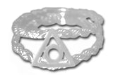 Sterling Silver Ring, Family Recovery Symbol on a Open Rope Style Band