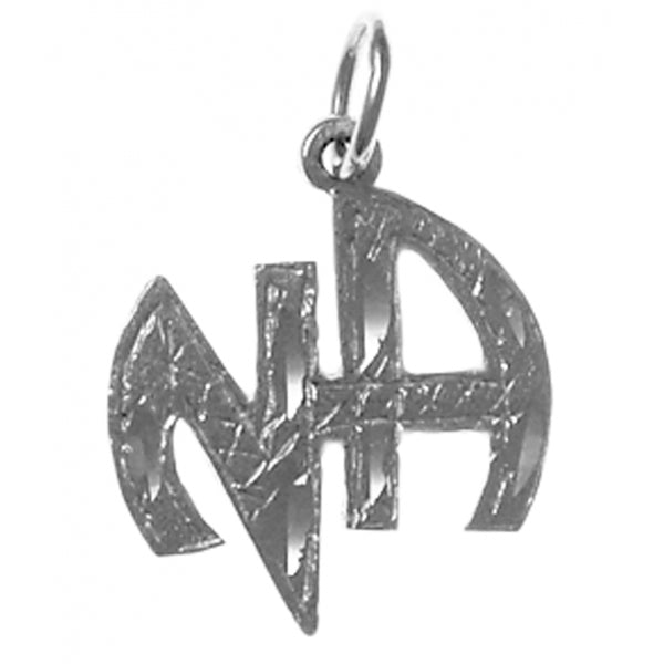 Sterling Silver Pendant, "Narcotics Anonymous" Initials