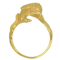 14k Gold Ring, Adorable Frog with Alcoholics Anonymous AA Symbol