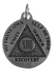 Mini Recovery Medallions, Your Choice of Blank, 24 Hour or Years 1-20, 25 & 30, Sterling Silver, Serenity Prayer on Back