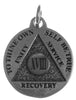 Mini Recovery Medallions, Your Choice of Blank, 24 Hour or Years 1-20, 25 & 30, Sterling Silver, Serenity Prayer on Back