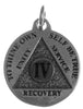 Mini Recovery Medallions, Your Choice of Blank, 24 Hour or Years 1-20, 25 & 30, Sterling Silver, Serenity Prayer on Back